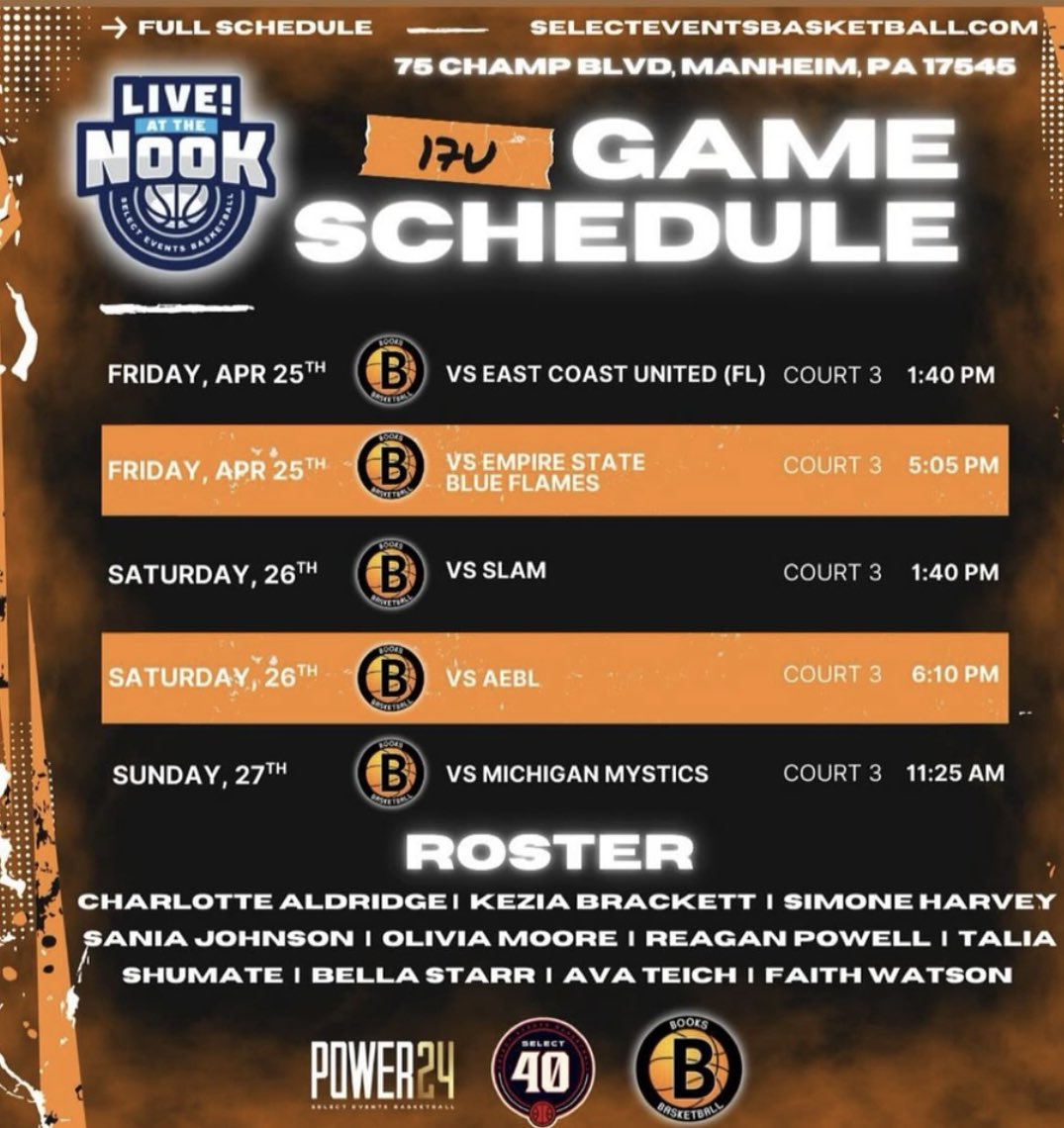 Reagen Powell (@reagenpowell) on Twitter photo Live at The Nook this weekend w my <a href="/TEAMBBA_/">Books and Basketball Academy</a> 17u teammates! Here is my schedule - come check us
outπ§‘ππππ Live at The Nook this weekend w my <a href="/TEAMBBA_/">Books and Basketball Academy</a> 17u teammates! Here is my schedule - come check us
outπ§‘ππππ