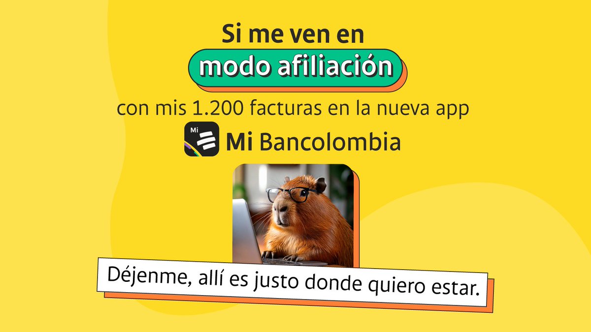 📲✨ Menos trámites, más tranquilidad.

Con la nueva app Mi Bancolombia, tienes todo en un solo lugar:

✅ Registra tus facturas.

✅ Programa pagos.

✅ Abre cuentas sin necesidad de desplazarte a una sucursal.

¡Descárgala ya desde la tienda de aplicaciones de tu celular!