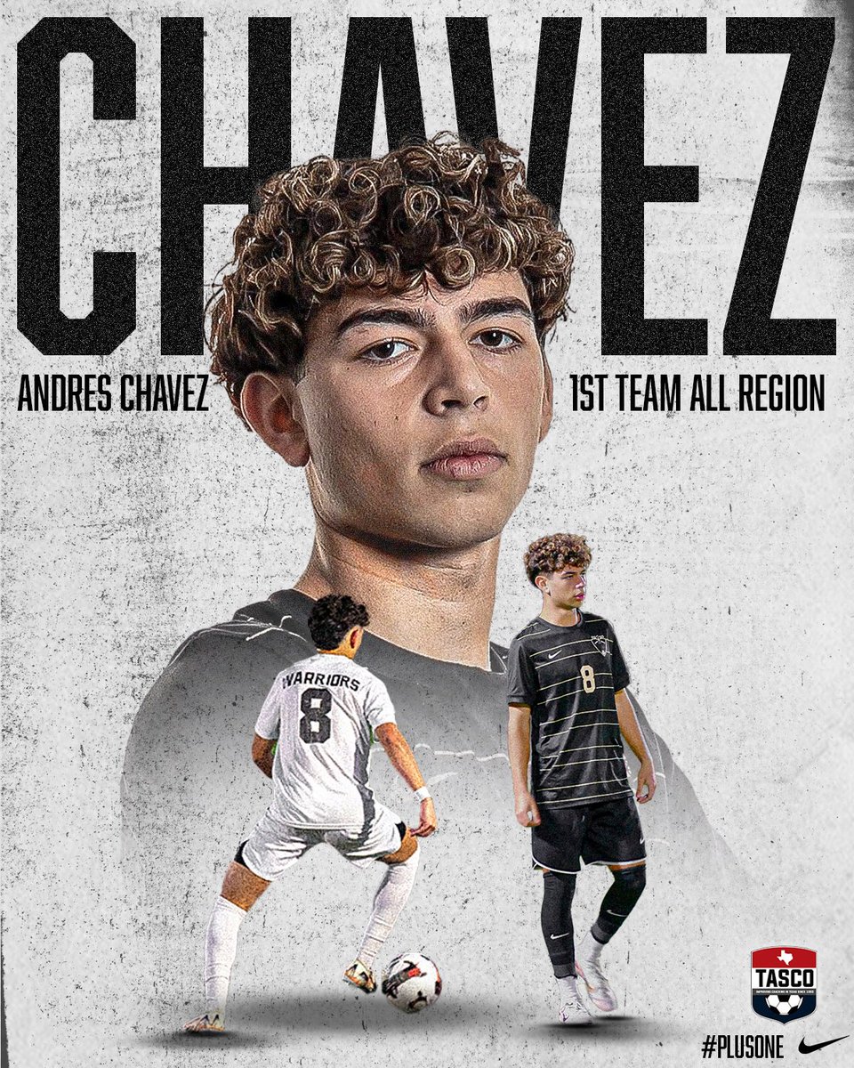 Congrats to Andres Chavez for earning a 1st Team All Region award from TASCO 👏🏽

#plusONE