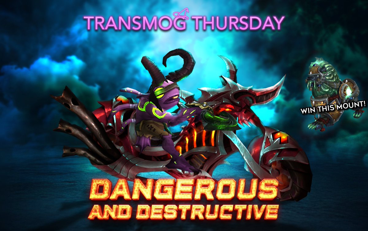 Divas of Azeroth, are your baddie senses tingling?! This week's Transmog Thursday competition is Dangerous &amp; Destructive! 

Submit your tmog for a chance to win a Blizzard Store MOUNT!

🔥 rio.gg/transmog_thurs…