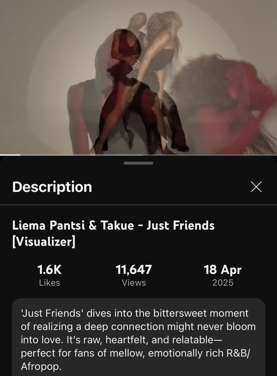 liemataghandler's tweet photo. Hey lilies #JustFriendsVisualizer was doing great now we are slow again..please just 1 hour of your time streaming it on YouTube everyday would be appreciated 🙏🌸
https://t.co/eeX9NJ0MEH
JUST FRIENDS VISUALIZER
JUST FRIENDS ON YOUTUBE
#JustFriendsVisualizerOUT
#LiemaPantsi https://t.co/S4PGjwXVyb
