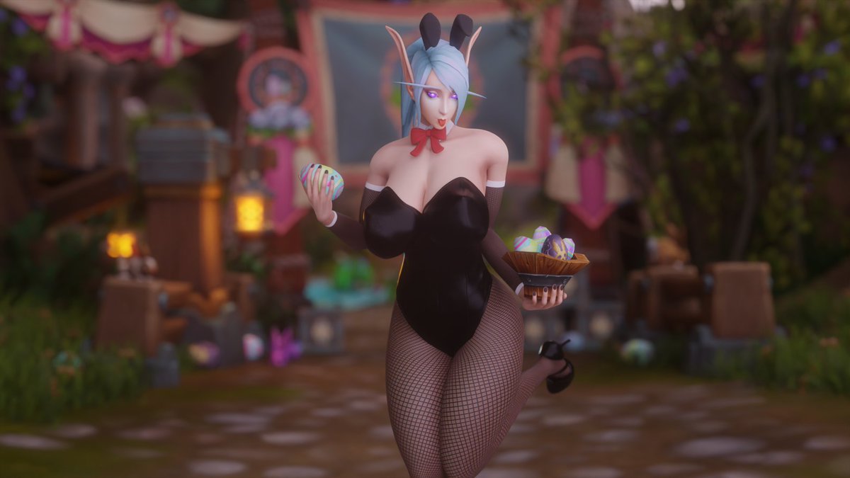 What? Even an Archmage can enjoy Noblegarden! Though, I think this outfit is useful for....other...activities, wouldn't you agree~?

By the lovely @/MorilyMory 

Double post! From me?! Happy belated egg day!