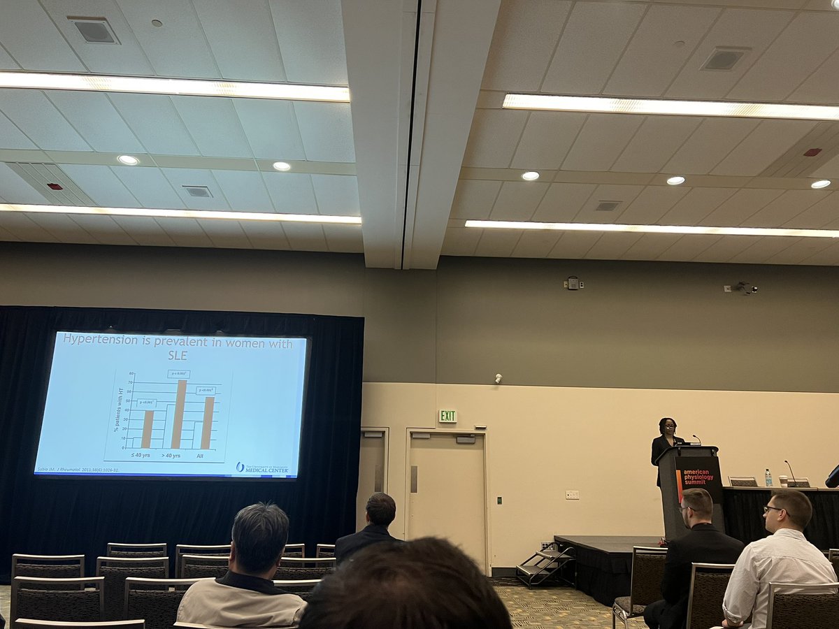 WEHsectionAPS's tweet image. Jordan Hart, a PhD candidate from University of Mississippi Medical Center is presenting on caloric restriction in hypertension and renal injury.
