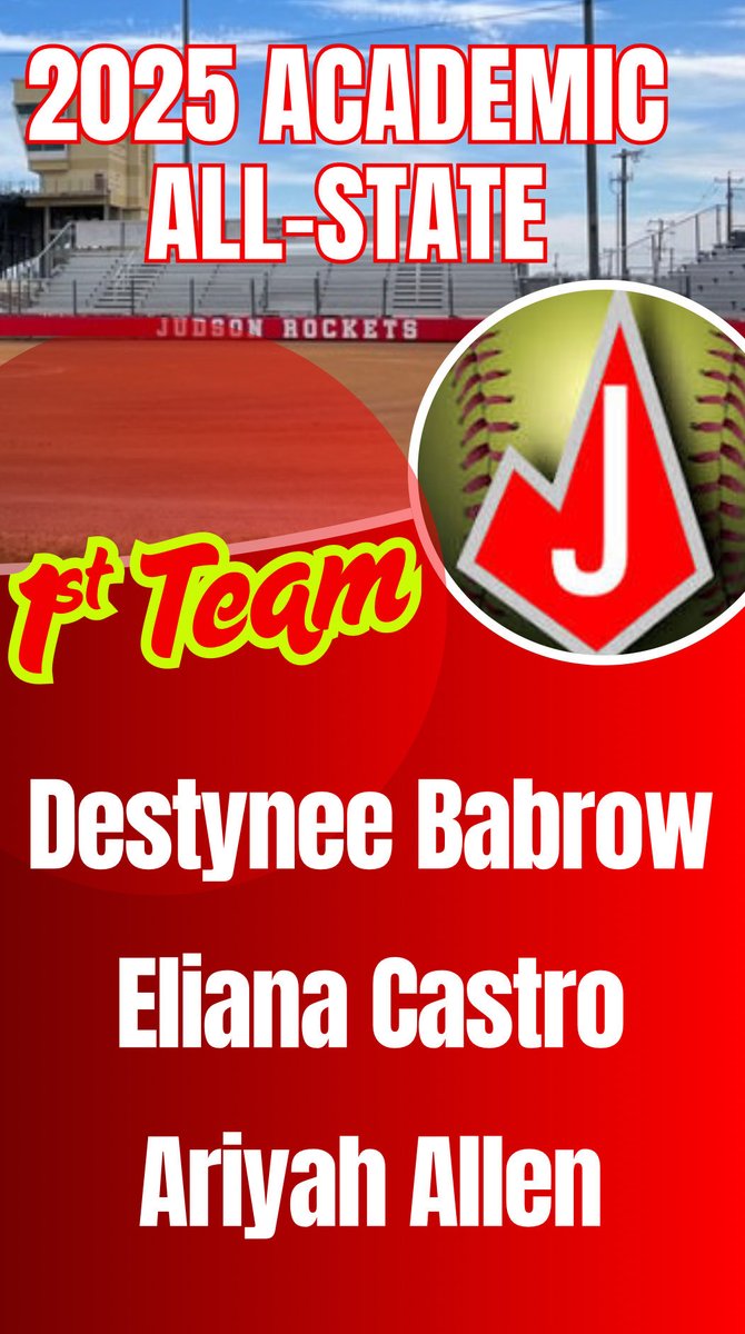 rocketball_JHS's tweet photo. Congratulations to our Academic All-State Recipients!❤️🎂🥎🚀@JudsonISD @JISD_ATHLETICS @JISDRocketPride @judson_jaguar @WHMSAthletics https://t.co/3jipiMLA4D