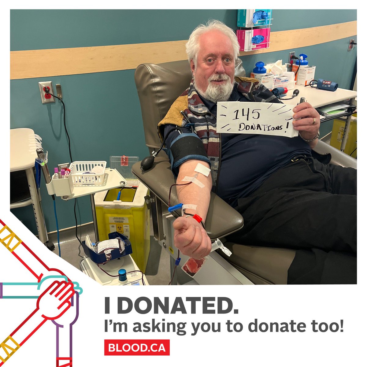 Thurs. April 24/25 - I just gave my Whole Blood 🩸Donation # 145 … the Gift of Life is IN you to give! 
#CanadasLifeline #BloodForLife 
@LifelineNS  
blood.ca