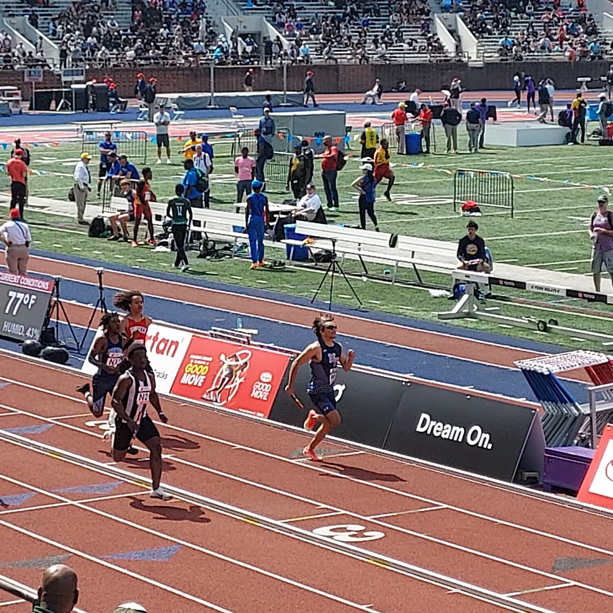 MPFriars's tweet photo. Congratulations to our 4x1 Relay- Nick Hollander, Drew Waterfield, Michael Singley and Max Mohring, who ran 44.67, placing 3rd in their heat at Penn Relays earlier today! https://t.co/7HppZAZvEL