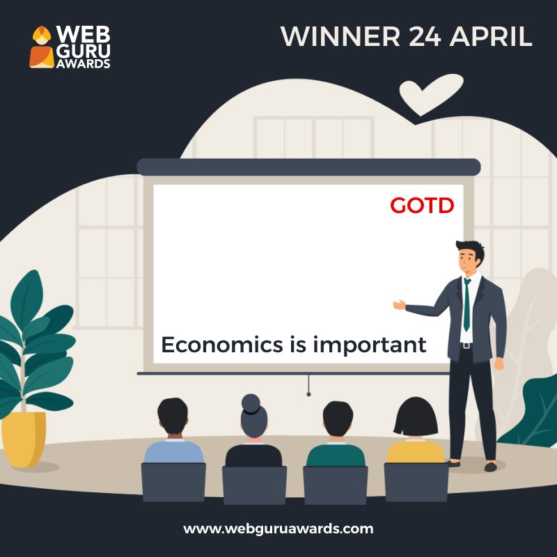 webguruawards's tweet image. 📌 Guru of the Day – April 24, 2025 🏆
🥇 Economics is Important by Skillbox Media

✨ A quick dive into economic literacy and smarter money choices.

🔗 Explore:
🌐 webguruawards.com/sites/economic…

🎯 Nominate now!

#EconomicsMadeEasy #Skillbox #WebGuruAwards #MoneyMatters #UIUXDesigner