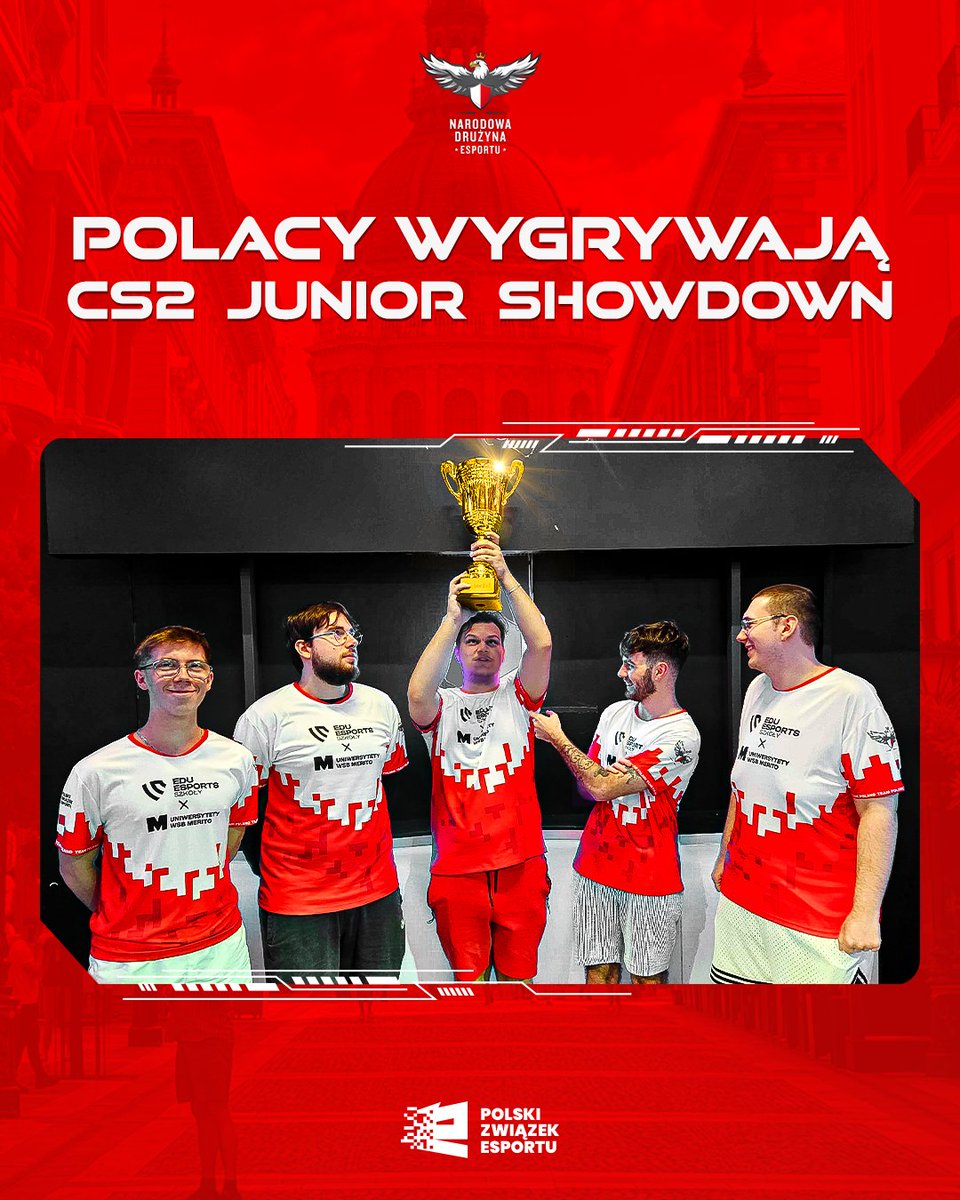 Juniorska reprezentacja 🇵🇱 zwycięża z kadrą 🇭🇺!

𝗖𝗦𝟮 𝗝𝗨𝗡𝗜𝗢𝗥 𝗦𝗛𝗢𝗪𝗗𝗢𝗪𝗡 to okazja dla zwycięzców ligi EDU ESPORTS Szkoły, aby zmierzyć się z rówieśnikami, którzy w swoich krajach uchodzą za najlepszych adeptów sztuki Counter-Strike'a 💪

Uczniowie TEB Opole zagrali