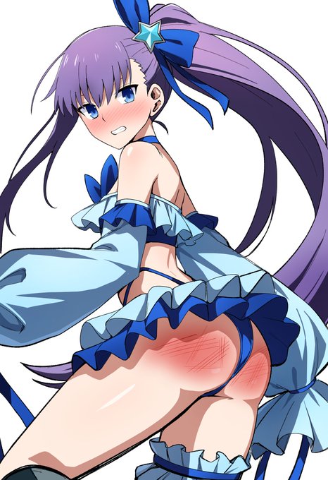 ご要望にお応えして
スパンキング跡が残っちゃってる差分も
描きました 