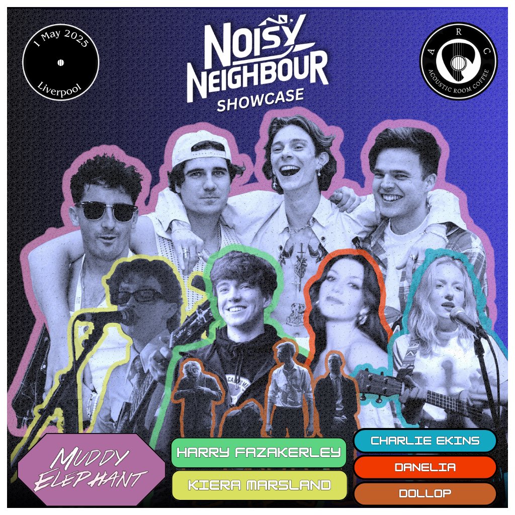 Noisy Neighbour Promotions (@noisypromotions) on Twitter photo 1 week to go!
NOISY NEIGHBOUR SHOWCASE <a href="/A_R_C_liverpool/">A.R.C @ Camp&Furnace Liverpool</a>
MUDDY ELEPHANT TAKE THE STAGE at ARC - with SOME AMAZING TALENT SUCH AS;
Danelia
Harry Fazakerley
Kiera Marsland
Charlie Ekins
dollop
Tickets - skiddle.com/whats-on/Liver… 1 week to go!
NOISY NEIGHBOUR SHOWCASE <a href="/A_R_C_liverpool/">A.R.C @ Camp&Furnace Liverpool</a>
MUDDY ELEPHANT TAKE THE STAGE at ARC - with SOME AMAZING TALENT SUCH AS;
Danelia
Harry Fazakerley
Kiera Marsland
Charlie Ekins
dollop
Tickets - skiddle.com/whats-on/Liver…