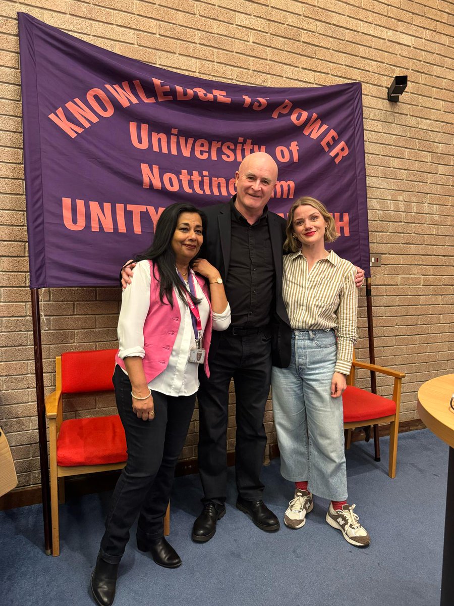 Tonight's inaugural Agnes Flues Memorial Lecture brought together Mick Lynch, <a href="/LopaLeach/">Prof. Lopa Leach (she/her)</a> and <a href="/DrJoGrady/">Jo Grady</a>, at Nottingham campus <a href="/UoNUCU/">University of Nottingham UCU branch</a>.

Together we honoured Agnes’ legacy of solidarity, justice and education for all.