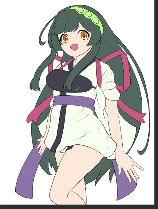 ずん姉様も描いてる。線画の上手くいってない部分は次の日直していこう 
