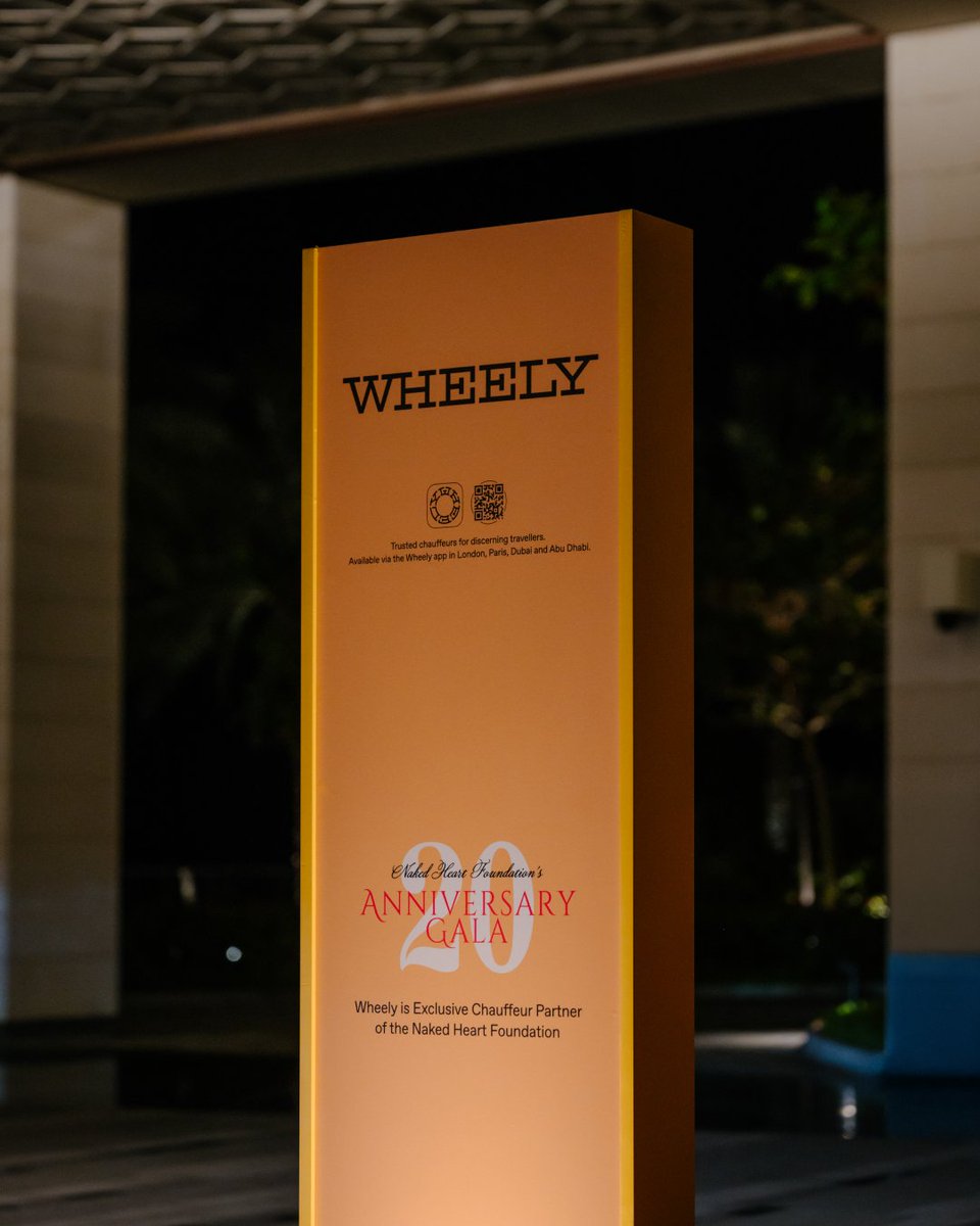 Wheely was honoured to be the exclusive chauffeur partner for the Naked Heart Foundation’s 20th Anniversary Gala at Atlantis The Royal in Dubai.

Proud to support a cause making a difference for children and young adults with developmental disabilities.