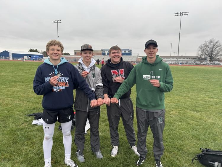 Congratulations to Connor, James, Thatcher, and Mason on setting the school record for the distance medley. Connor ran the 1200 meter, James 400 meters, Thatcher 800 meters, and Mason 1600 meters with a total time of 12:46.85. Great job guys!