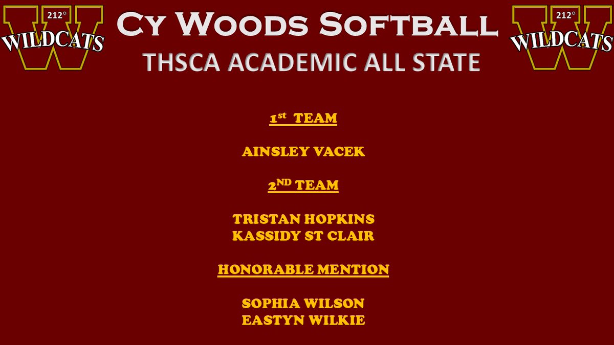 Congratulations to these young ladies for being selected. <a href="/CW_Athletics/">Cy Woods Athletics 212</a> <a href="/CyWoods212/">Cypress Woods HS</a> <a href="/thecoachhickman/">Jeremy Hickman</a>