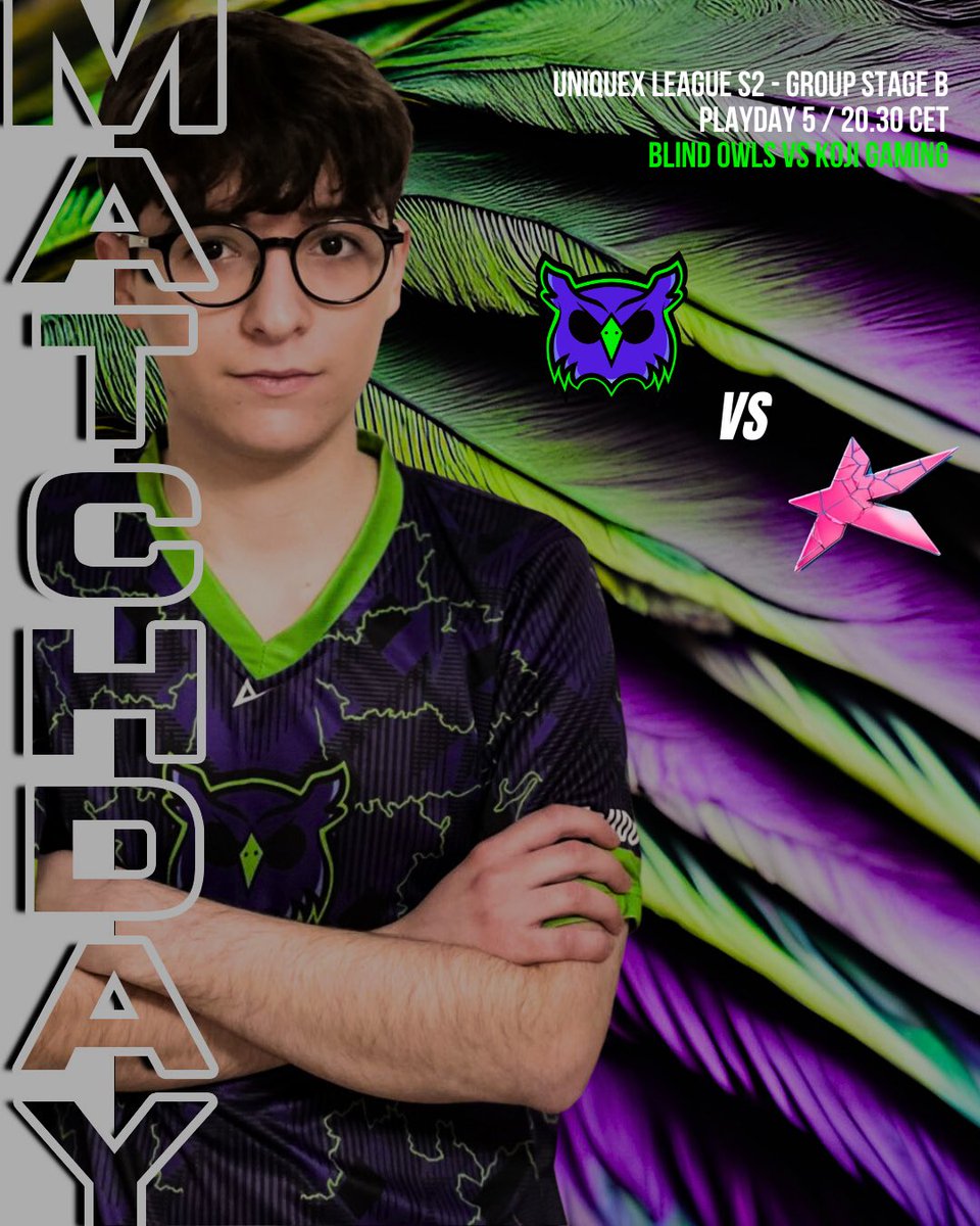 An unusual lineup for this match of <a href="/UniqueX_League/">UniqueX League | Season II</a> but ready to show our skills 😈

We are going to play a Best of 3 match against @KojiAUT at 20.30 CEST

LINEUP ⤵️
🦉<a href="/yEMMEOWL/">Emme</a> 
🦉<a href="/R6ginqka/">R6.Ginqka</a> 
🦉<a href="/Titan3_/">Titan.</a> 
🦉Malaajr
🦉<a href="/jopap_/">jopap_</a> (ESUB)