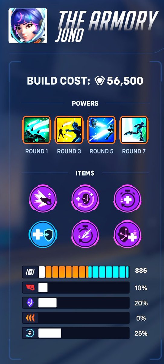 ScarletEuphxria's tweet photo. Here is my 90% winrate Juno build I've been using in stadium(both mid &amp; late game)

The idea is to max your cooldown reduction so that you can spam your torpedos as much as possible. Hitting 2-3 people with torpedos late game means you instantly get another one back
(A thread 🧵) https://t.co/Wj1qna7Ivw