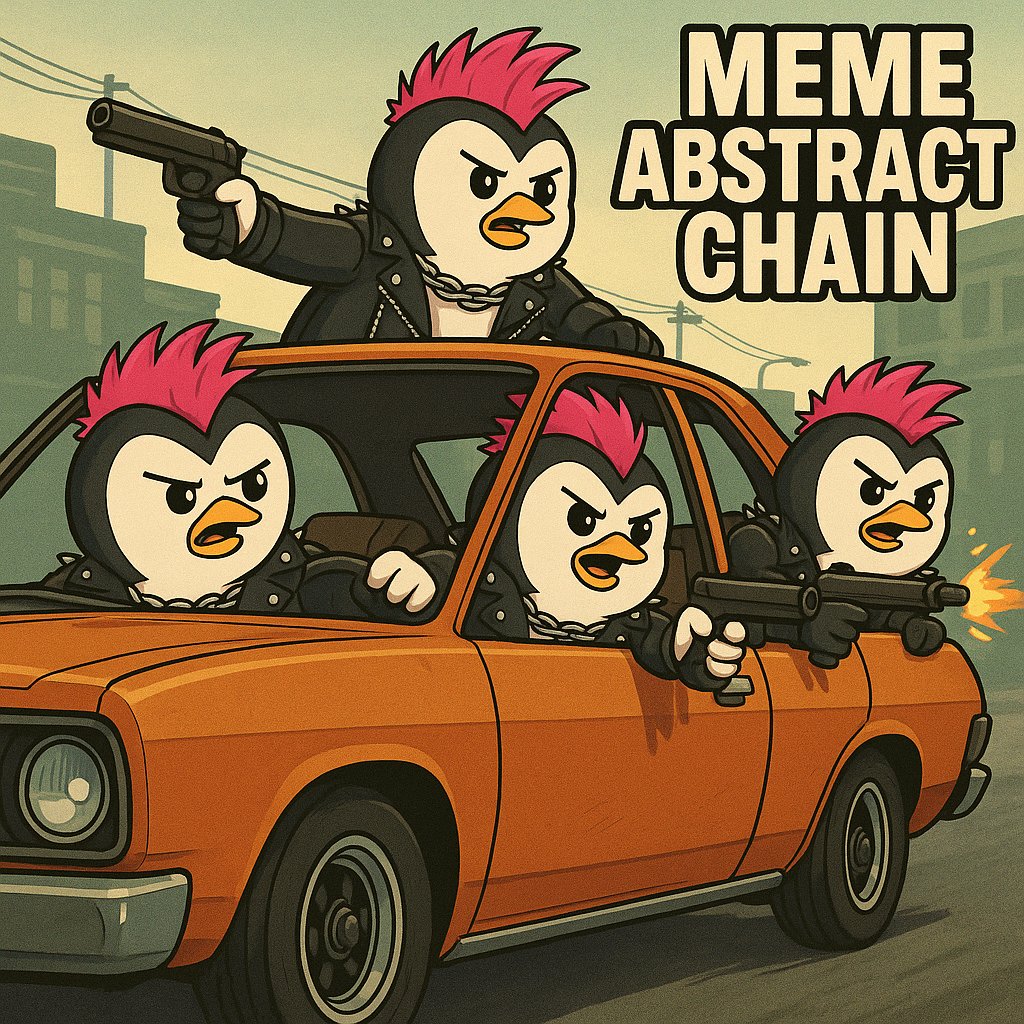 Punkguins are ready to take over the meme world with a gangster style &amp; pink mohawk.
No rules. No limits. Just chaos.

note $PUNK

#AbstractChain #PunkMeme #MemeFi #NFT