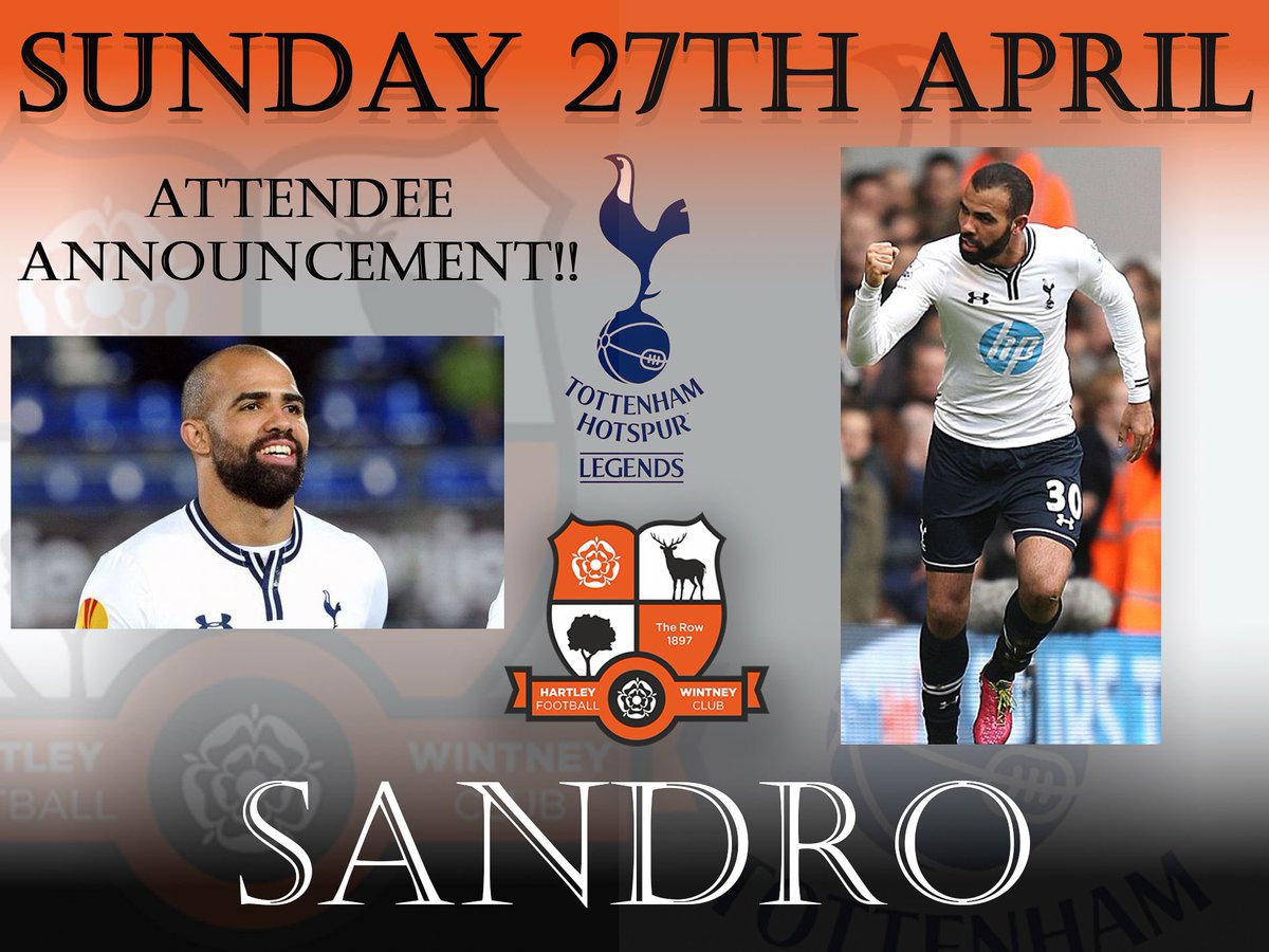 Player announcement for Sunday April 27th’s HWFC XI v Spurs Legends fixture. 

We are delighted to announce that Sandro will be pulling on the Lillywhites shirt at The Memorial Ground.

Tickets are selling fast. Book now to secure your place for this unique sporting event.