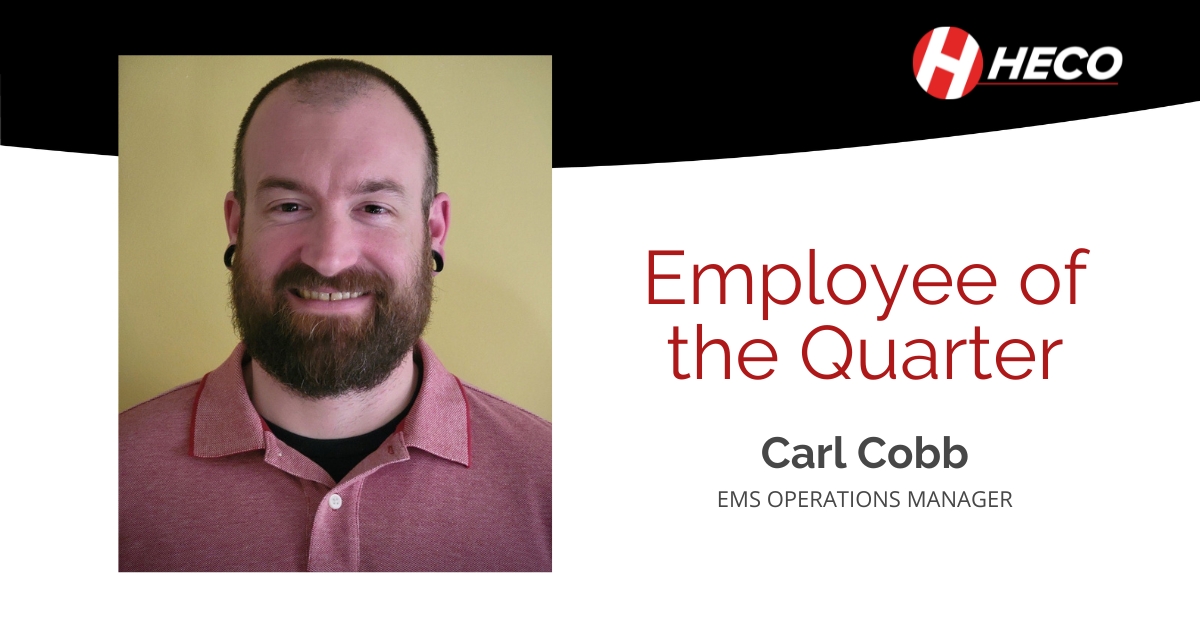 HECOInc's tweet photo. Meet Carl Cobb, EMS Operations Manager at HECO's Middletown, Ohio location. Carl is always helpful and makes time for you, no matter the situation. He's great to work with and a huge asset to the #HECOteam. We appreciate having you on the team! #congrats https://t.co/gyQY9kkq3j