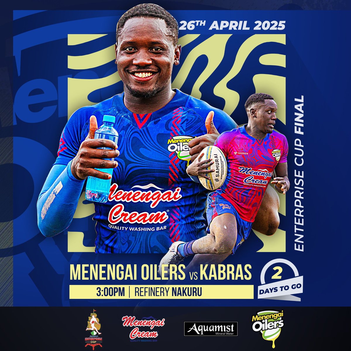 Menengai Oilers (@menengaioilers) on Twitter photo π₯ ππππππππππ πππ π
ππππ β ITβS TIME! π₯
History beckons. One last battle. One massive shot at glory. π
ποΈ Tickets now on sale!
Secure yours via tikohub.com/events/273 and let's paint Refinery in Oilers colors!
#TwendeRefinery
#MenengaiCream
#Aquamist π₯ ππππππππππ πππ π
ππππ β ITβS TIME! π₯
History beckons. One last battle. One massive shot at glory. π
ποΈ Tickets now on sale!
Secure yours via tikohub.com/events/273 and let's paint Refinery in Oilers colors!
#TwendeRefinery
#MenengaiCream
#Aquamist