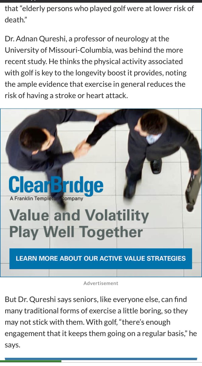 If you are a Golfer, good for you. If not, you might want to think again :) 

Glad to see our work gaining attention in MarketWatch 

lnkd.in/gyKNnUqr