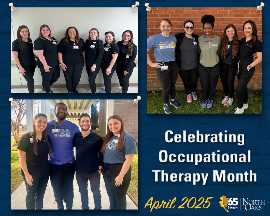 April is #OccupationalTherapyMonth! 💪

Shoutout to our amazing OTs at North Oaks who help patients reclaim independence &amp; rebuild confidence every day. We see you. We appreciate you. 💚 #OTMonth #TherapyThatHeals #NorthOaksPride