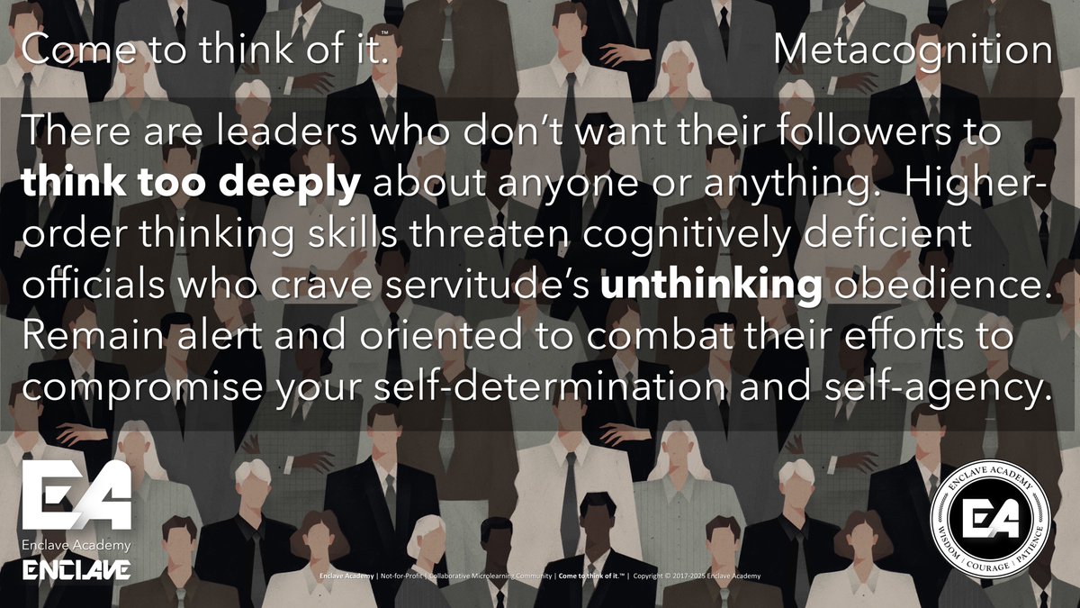 JohnRDallasJr's tweet image. Cognitive impairment of #ElectedThinkers is evident. Assaults on @Harvard and other bastions of higher-order thinking are evidence. Impaired thinkers in high office suppress thinker-doers who use metacognition to elevate their minds for #System2Thinking. cambridge.org/core/journals/…