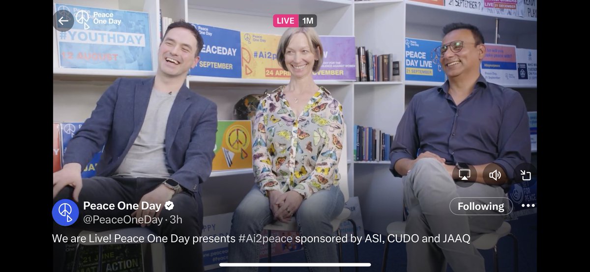 Pete Hill (@cudopete) on Twitter photo Blown away 🤯 4.5m viewers, 1.7m live streaming at the same time! Wow! Thanks #Ai2peace team <a href="/JeremyGilley/">Jeremy Gilley MBE</a> and the sponsors <a href="/ASI_Alliance/">Artificial Superintelligence Alliance</a> <a href="/Cudo_Compute/">CUDO Compute</a> <a href="/SingularityNET/">SingularityNET</a> unbelievable effort Blown away 🤯 4.5m viewers, 1.7m live streaming at the same time! Wow! Thanks #Ai2peace team <a href="/JeremyGilley/">Jeremy Gilley MBE</a> and the sponsors <a href="/ASI_Alliance/">Artificial Superintelligence Alliance</a> <a href="/Cudo_Compute/">CUDO Compute</a> <a href="/SingularityNET/">SingularityNET</a> unbelievable effort