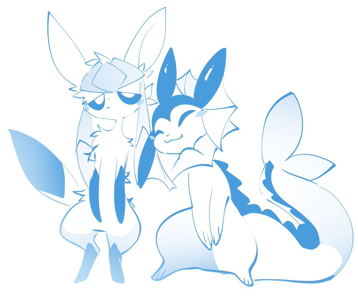 My schedule is back to normal, so have a glaceon and a vaporeon.