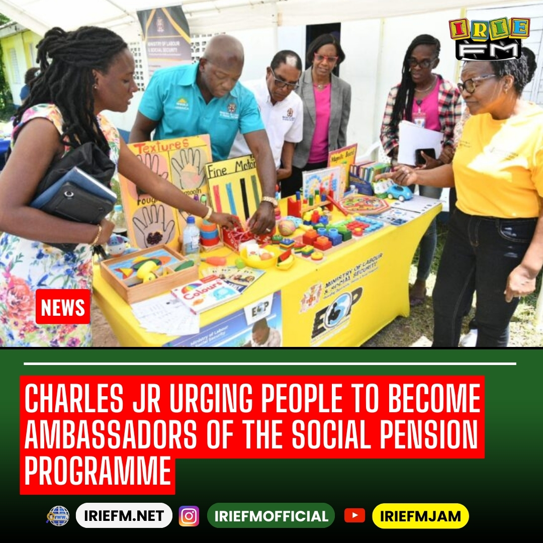 Minister Pearnel Charles Jr urges you to be ambassadors for the Social Pension Programme for seniors over 75 without support. Spread the word! 
📖Written By - Irie FM
 Click the link in bio for more info. 

#IrieFM #DH #JamaicaGovernment #SeniorSupport #SocialPensionProgramme