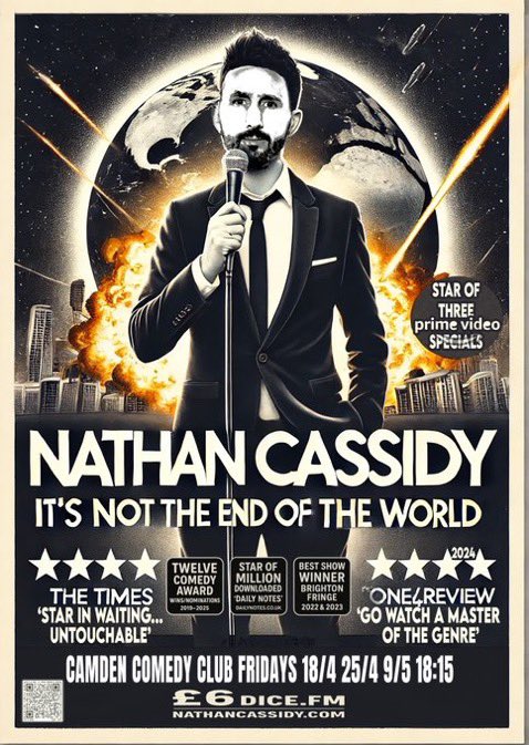 The Rat Pack Stand-up Comedy (@_theratpack) on Twitter photo FRIDAY! <a href="/CamdenComedy/">Camden Comedy Club</a>
2 ACE SHOWS
TICKETS £6-£12.50 camdencomedyclub.com
615pm <a href="/nathancassidy/">Nathan Cassidy</a> ‘A master of the genre’ One4Review ★★★★ 2024
8pm The Rat Pack inc <a href="/imranyusuf/">Imran Yusuf</a> <a href="/KathMathComedy/">Kathryn Mather</a> <a href="/PeterTheJones/">Peter Jones</a>
#theratpackcomedy FRIDAY! <a href="/CamdenComedy/">Camden Comedy Club</a>
2 ACE SHOWS
TICKETS £6-£12.50 camdencomedyclub.com
615pm <a href="/nathancassidy/">Nathan Cassidy</a> ‘A master of the genre’ One4Review ★★★★ 2024
8pm The Rat Pack inc <a href="/imranyusuf/">Imran Yusuf</a> <a href="/KathMathComedy/">Kathryn Mather</a> <a href="/PeterTheJones/">Peter Jones</a>
#theratpackcomedy