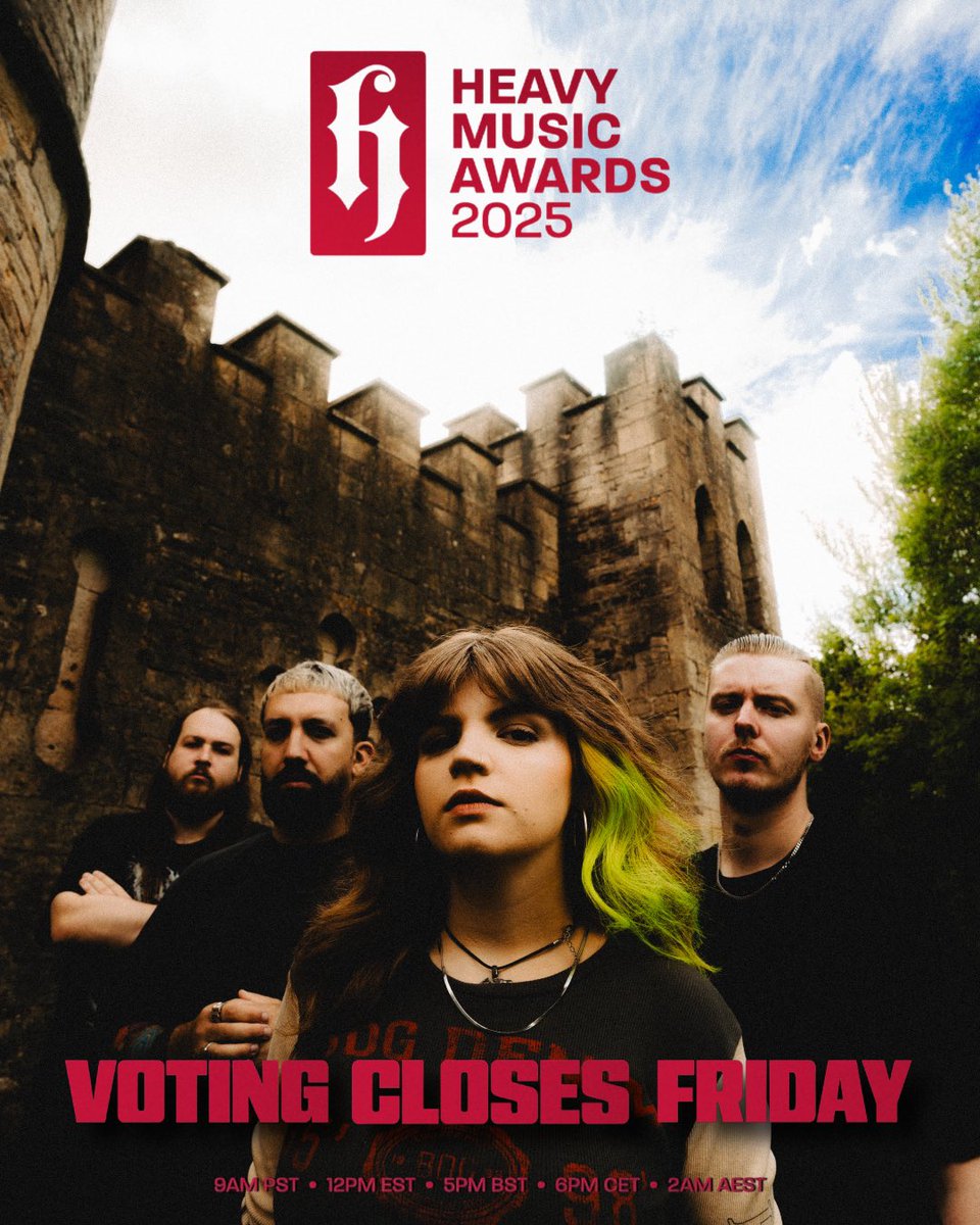 HERIOT (@heriotmetal) on Twitter photo Voting for the <a href="/heavymusicawds/">Heavy Music Awards</a> closes tomorrow
Last chance to vote for us in both the Best UK Artist & Best Album categories, hit the link below
bit.ly/3pTtt1l Voting for the <a href="/heavymusicawds/">Heavy Music Awards</a> closes tomorrow
Last chance to vote for us in both the Best UK Artist & Best Album categories, hit the link below
bit.ly/3pTtt1l