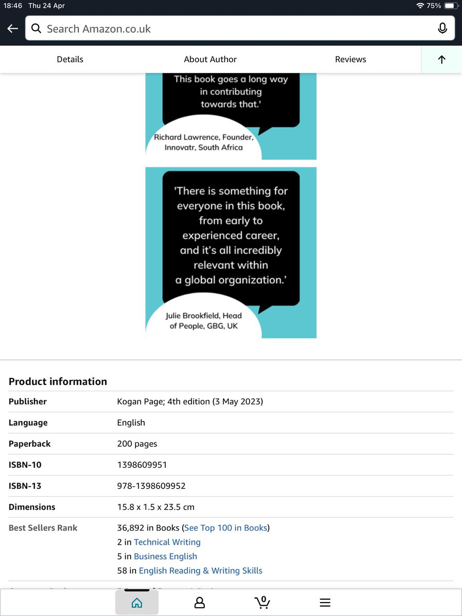 Woohoo! Effective communication matters! 

My latest book ‘How to Write Effective Business English’ at 2 &amp; 5 in #TechnicalWriting and #BusinessEnglish on Amazon UK today! 

Also at bookstores around the world &amp; at Kogan Page website with 30% discount: quote SALE30 - until 2 May