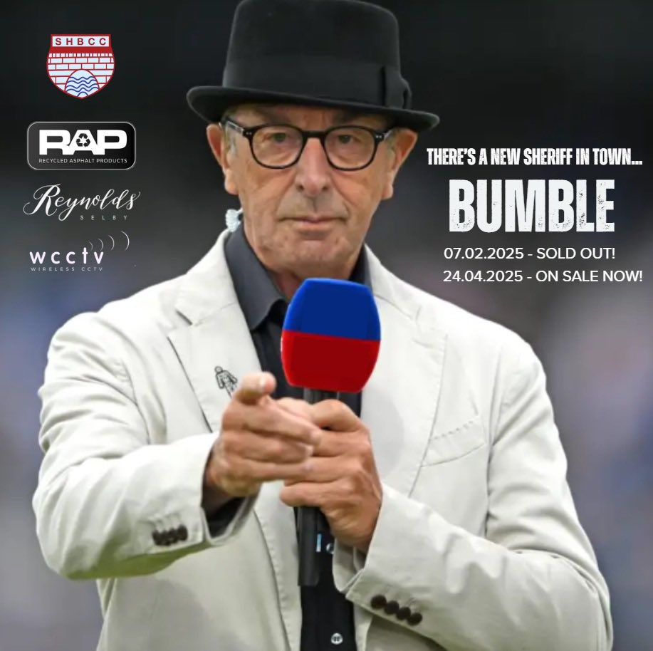 TONIGHT! SOLD OUT! 2025 SEASON is 2 days away!! 

Members and guests are currently arriving to spend a cracking evening with the best in the business! <a href="/BumbleCricket/">David 'Bumble' Lloyd</a>