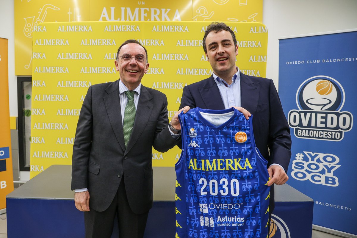 alimerka's tweet photo. 📣 ¡Tenemos notición!

Renovamos como patrocinador principal del @oviedocb … ¡hasta 2030! 🏀💛
 
Un compromiso firme con un club con el que compartimos valores.

¡Seguimos creciendo juntos! 

#Alimerka #Baloncesto #OCB #Patrocinio https://t.co/ba8NbWbuFv