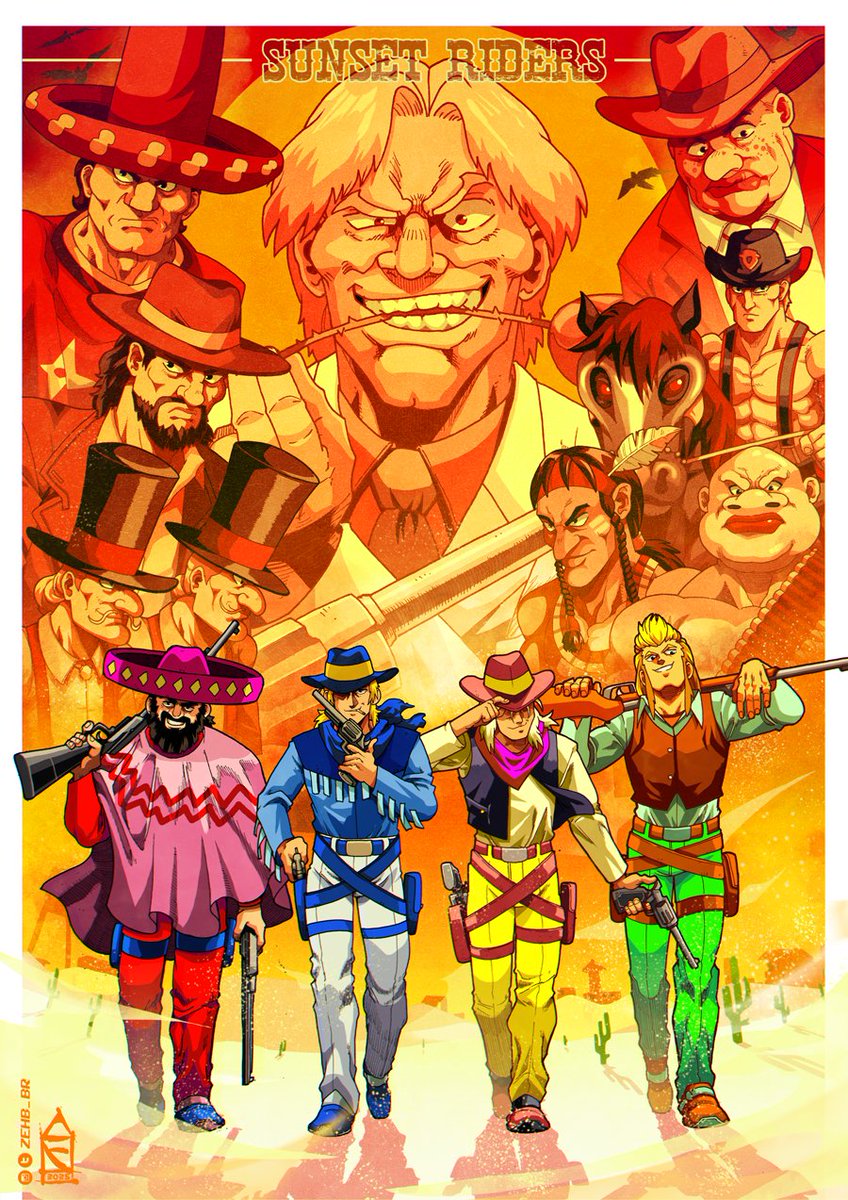 Zehb_BR's tweet image. SunsetRiders fanart finisehd. =D