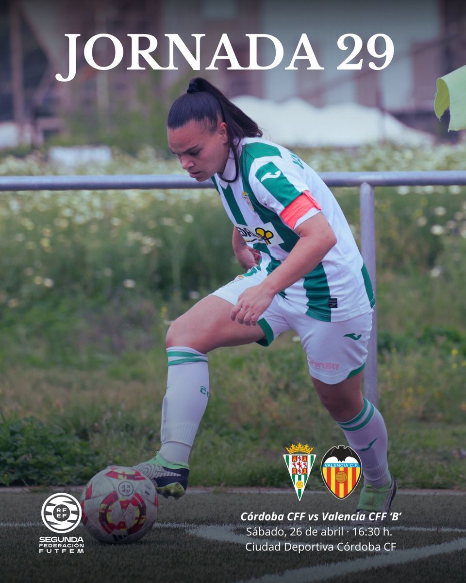 canblanquiverde's tweet photo. El #CórdobaCF quiere certificar su permanencia matemática en la #segundaRFEFfem. Jornada con horario unificado el sábado (16.30h) en la Ciudad Deportiva. Último duelo en casa de la temporada.
#futfem #FindeCCF #CórdobaValenciaB https://t.co/KMfMtcUUtq