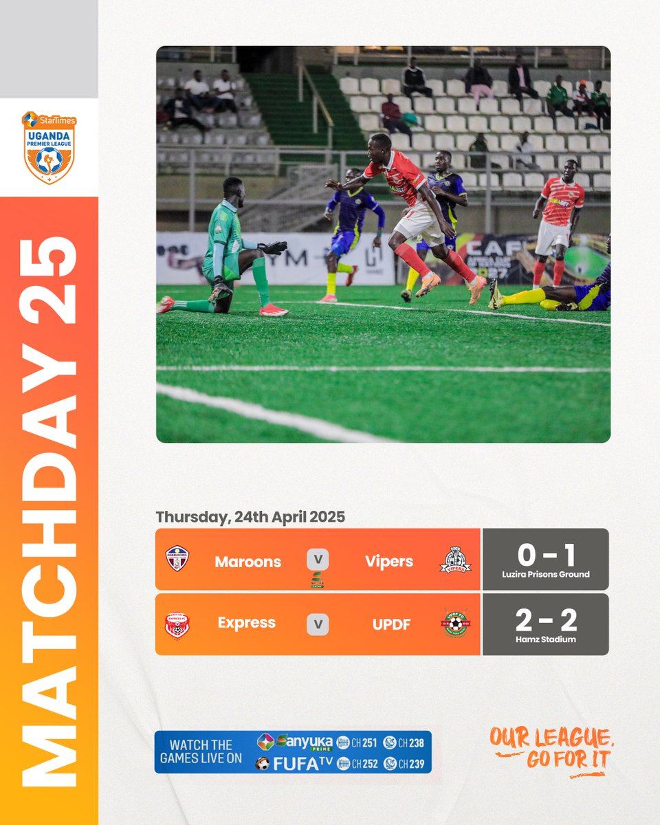 UPL's tweet photo. A win and draw defined today.

#MARVIP | #EXPUPD | #StarTimesUPL https://t.co/CdFUPHULGp
