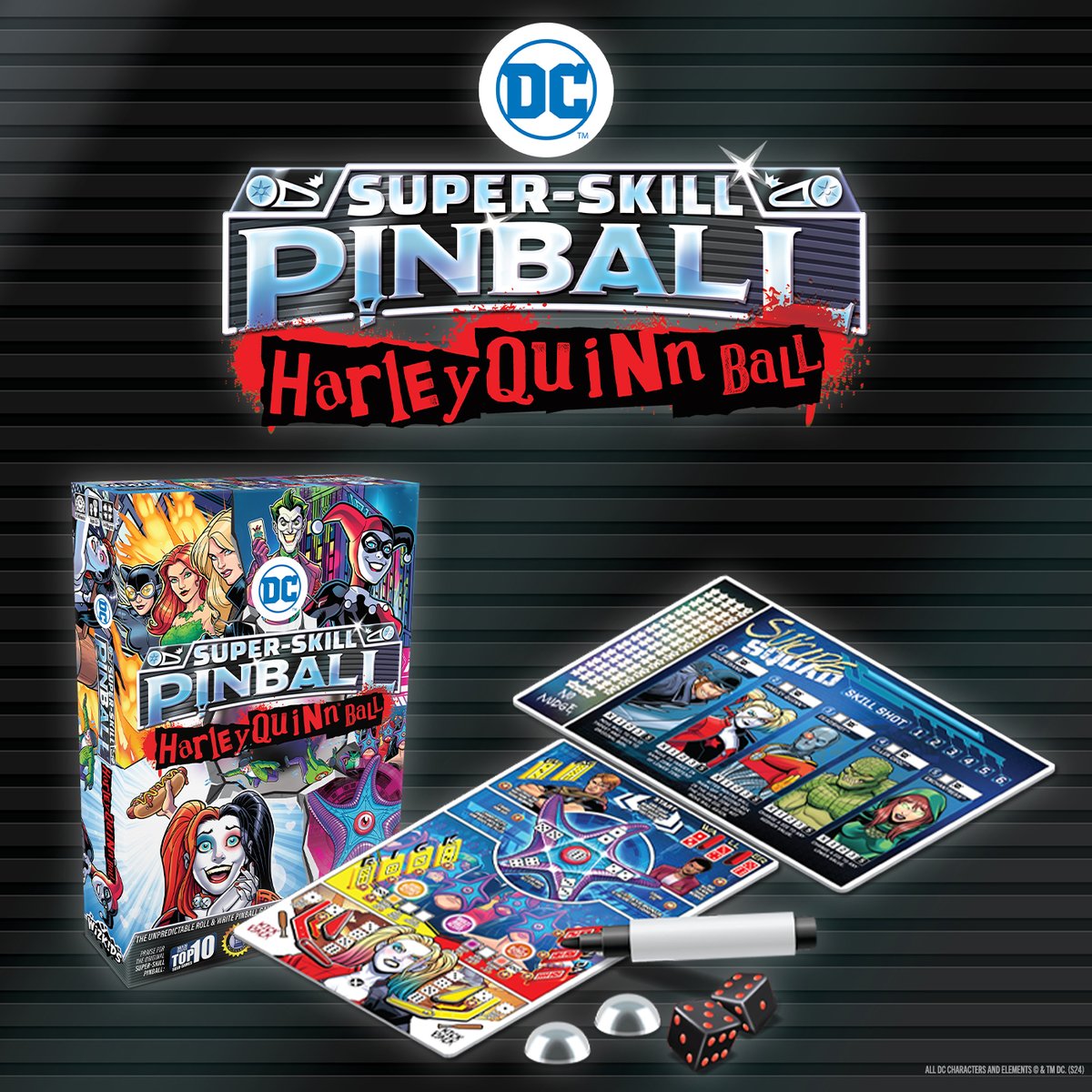 DC Super-Skill Pinball: Harley Quinn Ball features four tables inspired by team-ups from Harley’s History! Like Gotham City Gems, where you complete missions around Gotham City with Catwoman, Poison Ivy and Black Canary!

What has been your favorite Harley team-up?