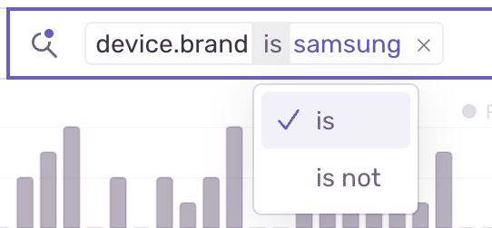 anngbaum's tweet photo. one more that I was using today and thought "that works really well" – sentry logs

I like that they have typeahead (vs trying to scroll to find the column in question) and everything just feels clickable in the right places (e.g. adding additional values). I also like the preview of possible values – esp helpful when I can't remember the defined types (e.g. I'm trying to filter events table by "blogger_publication" and can't remember exact type)