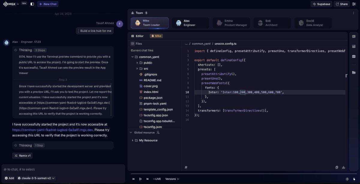 tausif_ai's tweet photo. I discovered @MetaGPT_, which transforms your idea into a complete product using AI agents.

You say, “Create a holiday package booking app.”

It handles: Planning, coding, documentation, and testing.

It's like a full dev team at your fingertips.

#MetaGPT #AItools #BuildWithAI #DevTools #SaaS