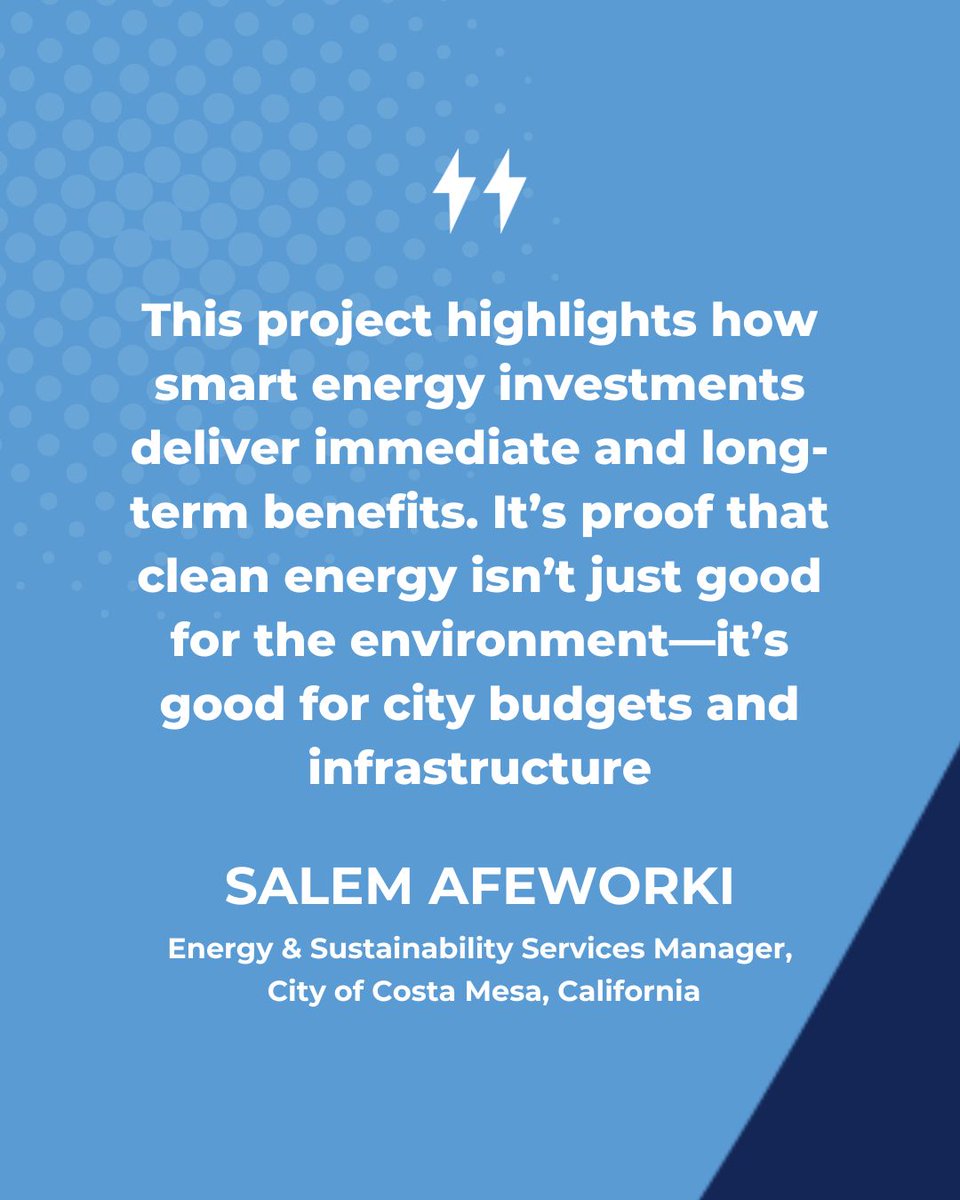 ce4aef's tweet image. “Clean energy isn’t just about environmental protection – it’s about building a stronger, healthier, more competitive America.” - Salem Afeworki, Energy & Sustainability Services Manager, @CityofCostaMesa
facesofcleanenergy.org/face-of-clean-…