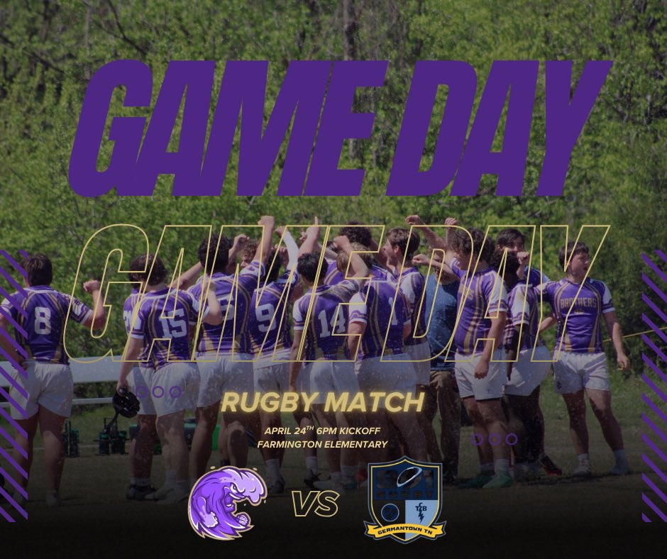 Game at 6. Be there. #GoBrothers

⏰6pm
🆚 901 Rugby
📍Famrmington Elementary