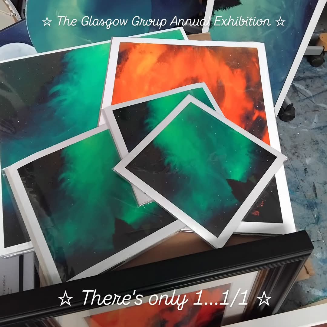 These 1/1 hand embellished prints will be available at the Glasgow Group’s annual exhibition, which opens Thursday 1st May 6-8pm at the New Glasgow Society, 1307 Argyle Street, Finnieston, Glasgow, G3 8TL☆

This 67th Annual ☆ #glasgow850  #glasgowart850  glasgowgroup.org.uk