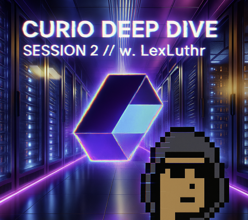 🚀 Missed our first Curio Deep Dive sessions? Catch up now on YouTube!

Session 1: Curio Architecture &amp; Setup
Session 2: Day 1 Ops, CLI tools, and Sealing Strategy

Hosted by LexLuthr, these deep dives help you build with confidence.
📺 Watch the series: youtube.com/playlist?list=…