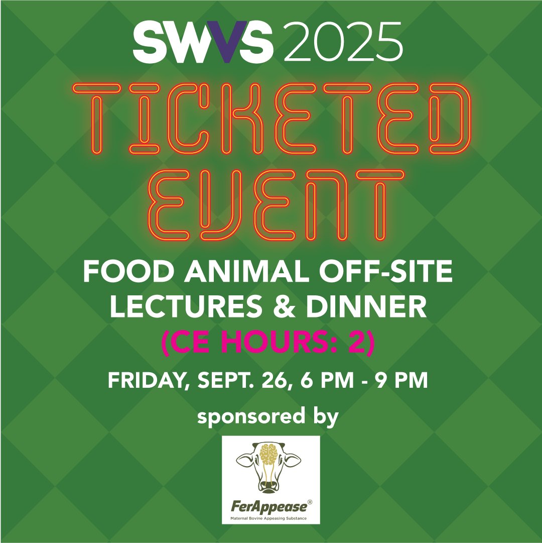 Food Animal Offsite Dinner - Enhancing Cattle Well-being &amp; Productivity with @FerAppease
In this lecture, Rodrigo Bicalho, CEO of Fera Diagnostics and Biologicals, will explore the role of FerAppease in reducing stress, improving health, and boosting production in beef cattle.