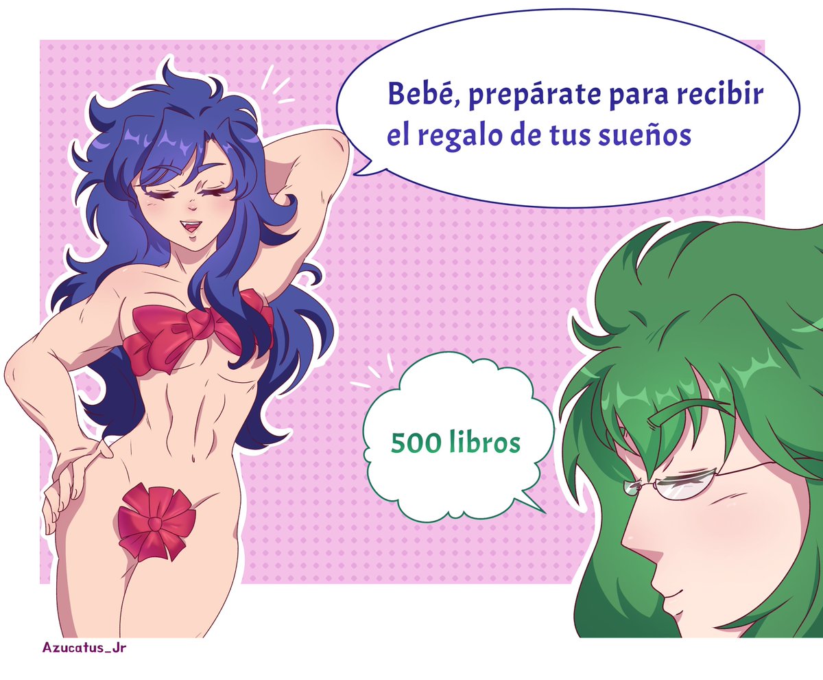 Hace rato quería hacer algo con ellos dos, jaja 

¿Ustedes qué creen? ¿A Dégel le gustó su regalo final o no? 🕴