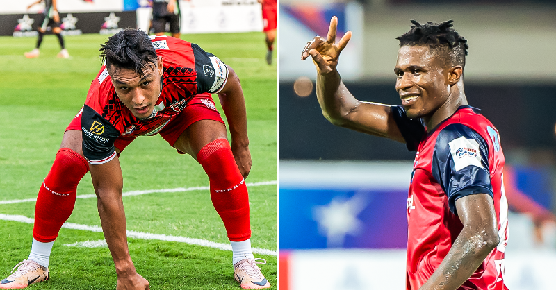 IndSuperLeague's tweet photo. #AlaaeddineAjaraie stars with a hat-trick as @NEUtdFC advance to quarterfinals 🔥
@JamshedpurFC seal a comfortable victory over #HyderabadFC 👊
Here's a round up of today's #KalingaSuperCup games
#NEUMSC #JFCHFC #IndianFootball #NorthEastUnitedFC #JamshedpurFC