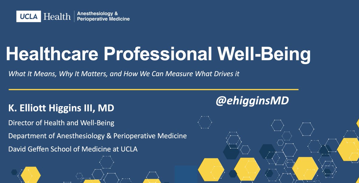 Elliott Higgins, MD 👨🎤 on Bluesky (@ehigginsmd) on Twitter photo Honored to give Wellness GR at <a href="/UCLASteinEye/">UCLA Stein Eye Institute</a> ✨
Trainee vignettes opened the room beautifully.
I discussed how we may define clinician well-being, build a shared language for change, & use tools like #WISH to assess well-being influencers, guide action, & track what helps. Honored to give Wellness GR at <a href="/UCLASteinEye/">UCLA Stein Eye Institute</a> ✨
Trainee vignettes opened the room beautifully.
I discussed how we may define clinician well-being, build a shared language for change, & use tools like #WISH to assess well-being influencers, guide action, & track what helps.